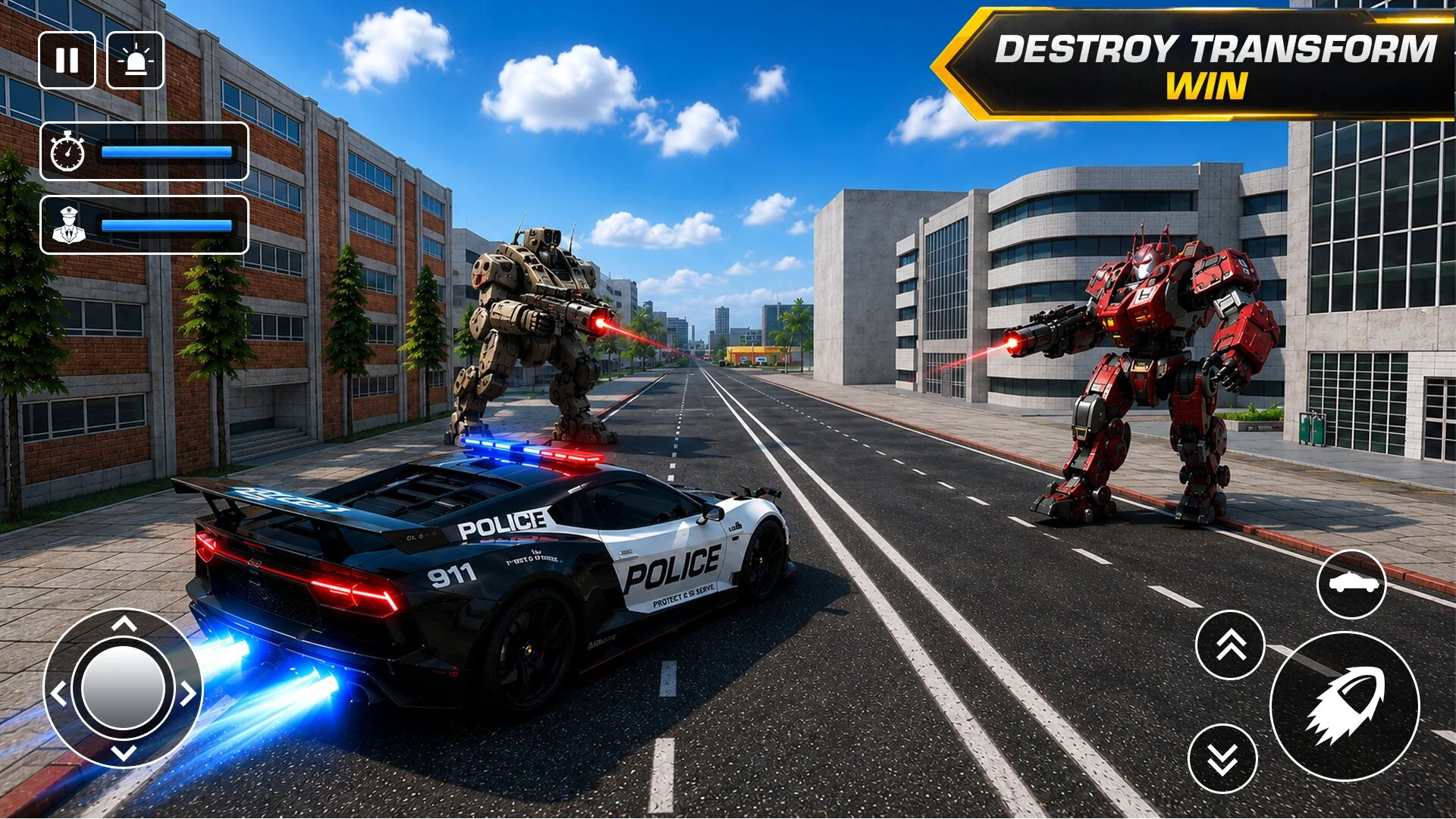 US Police Flying Car Robot War screenshot