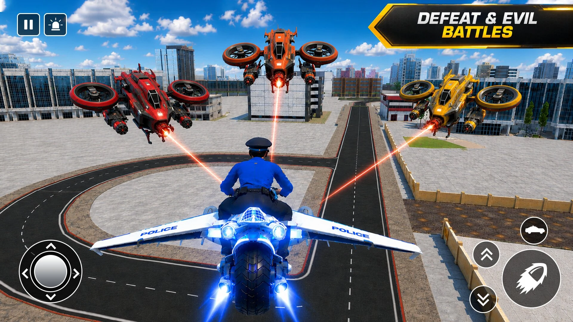 US Police Flying Car Robot War screenshot