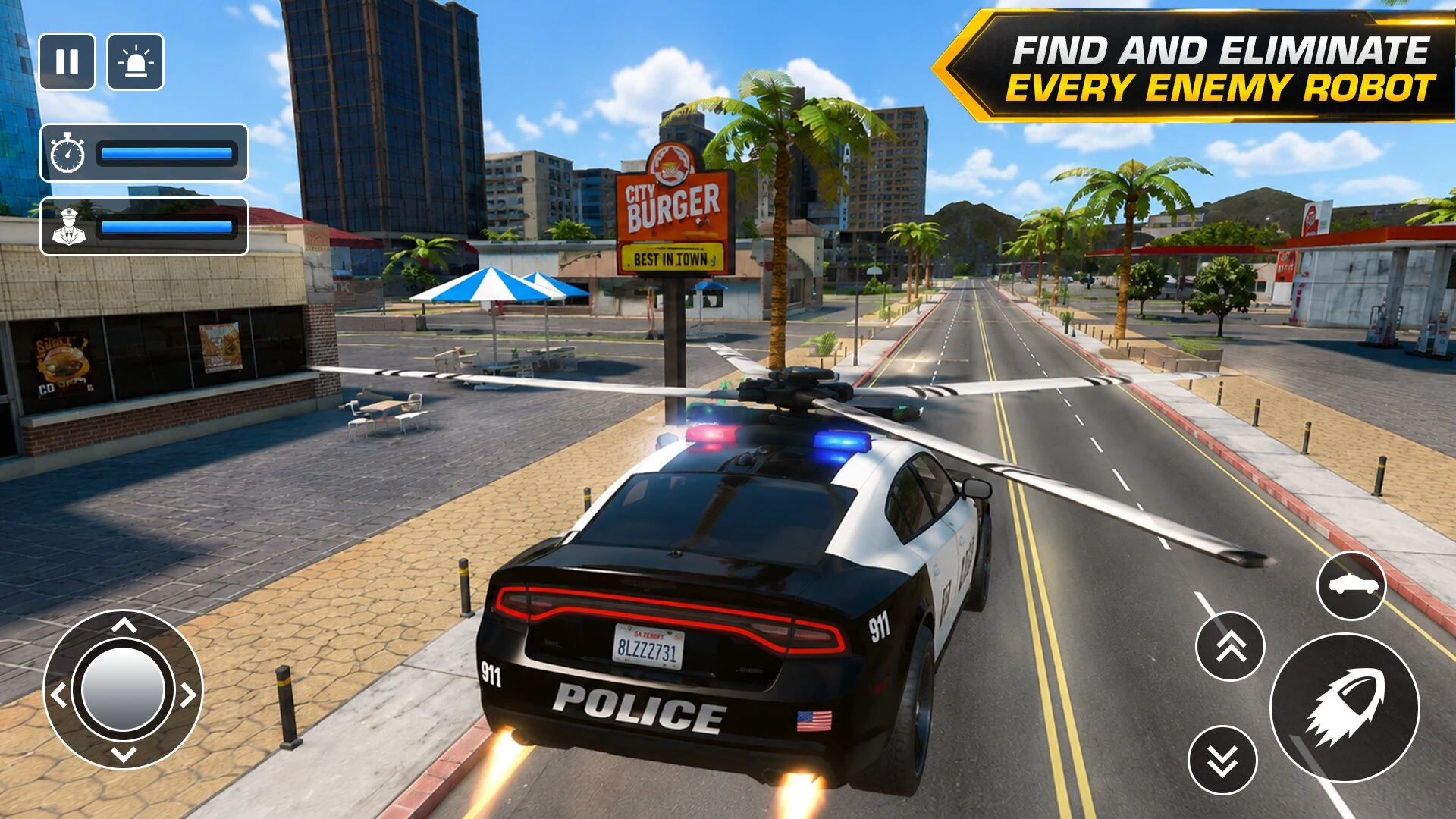 US Police Flying Car Robot War screenshot