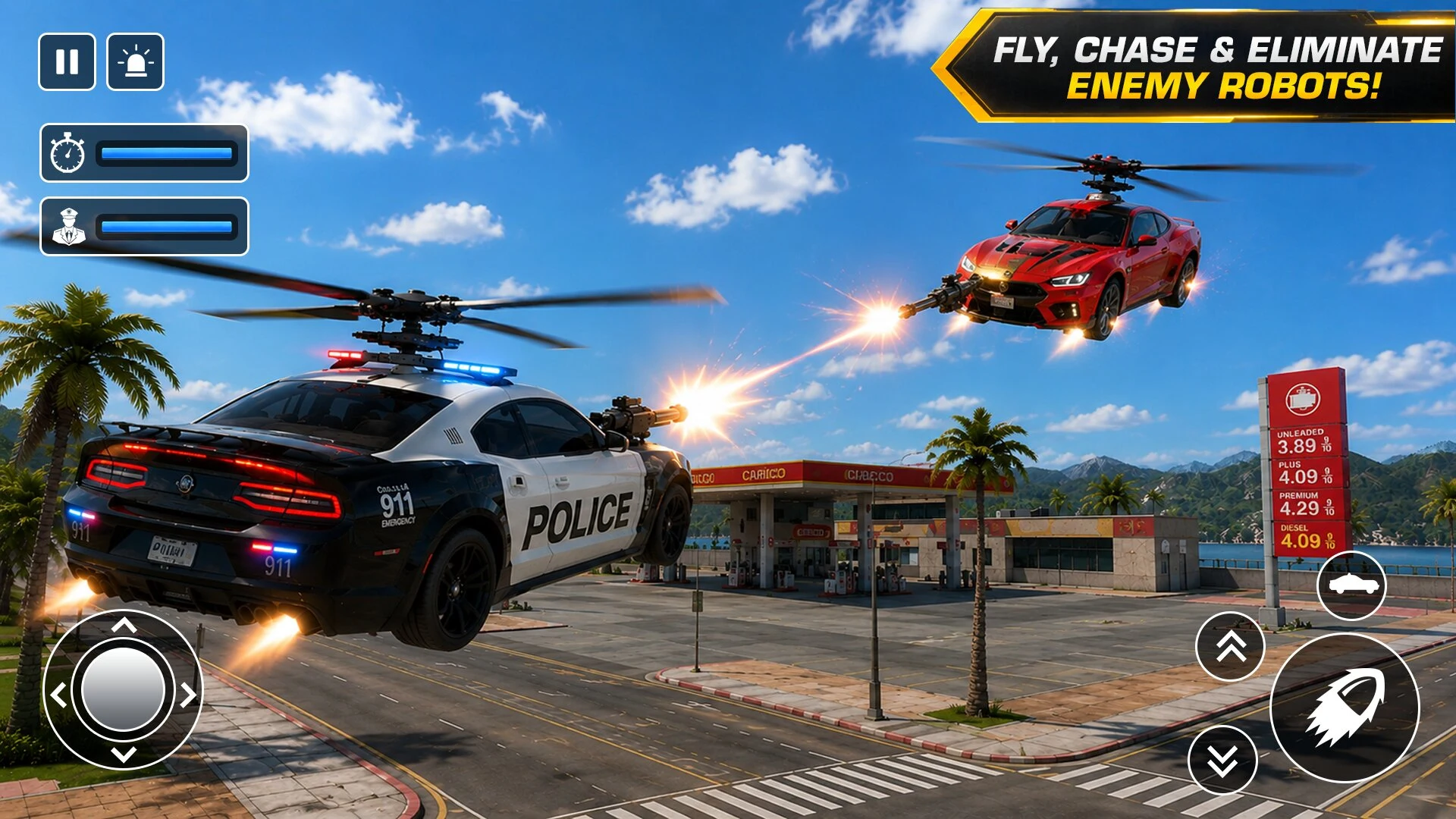 US Police Flying Car Robot War screenshot
