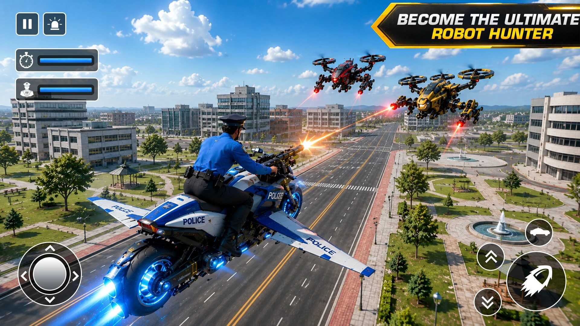 US Police Flying Car Robot War screenshot